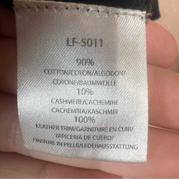 La Fee Verte Anthropologie Cashmere Blend Sweater Leather Pouch Boxy Flowy Top M - Picture 10 of 11